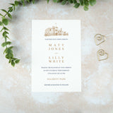 Dalmeny Park Wedding Invitation, Wedding Venue Illustration