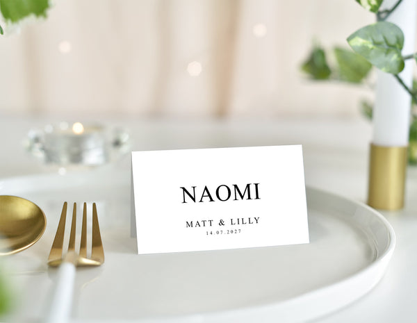 Kinmount House, Wedding Place Card with Venue Illustration