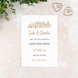 Old Royal Naval College, Save the Date Card, Wedding Venue Illustration