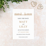 Old Royal Naval College, Save the Date Card, Wedding Venue Illustration